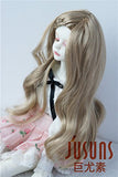 JD204 7-8inch(18-20cm) Brown Lady Braid Curly BJD Doll Wigs 1/4 MSD Synthetic Mohair Wig BJD Wigs 7-8 inch Doll Accessories