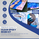 Epoxy Resin for Table Tops & Art Epoxy Resin Kit | 2 Gallon (7.6 L) | Non-Toxic | Premium Quality | High Gloss Thick Clear Coat | for Table Tops, Bar Tops, Counter Tops and Artworks | 100% Solids
