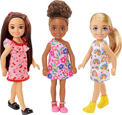 Barbie Chelsea Doll 3-Pack, 3 Chelsea Dolls Wearing Dresses and Shoes, Toy for Kids Ages 3 Years Old & Up [Amazon Exclusive]