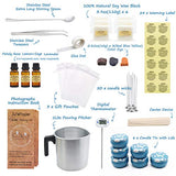 JulWhisper Candle Making Kit Supplies to Create 6 Large Scented Candles, Complete Beginners Set with Soy Wax, Melting Pot, Rich Scents, Thermomete, Tins, Dyes, Wicks & More