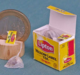 Tea set packaging as Lipton dollhouse miniatures tea bag decor accessories dolls toys food doll kitchen dining room 1:6 scale decor accessories dolls toys food