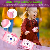 Sinceroduct Mini Kids Camera for Girls & Boys- 20MP Digital Camera for Kids & Toddlers – Kids Selfie Camera Video Camera- 2.0 Inch IPS Screen - 32GB SD Card Included - Pink