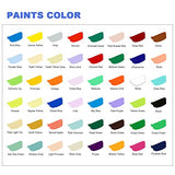 48 Portable Color Gouache Paint Set Unique Jelly Cup Design with Individual Paint Pan for Artists , Students (48 Colors, 35ml)