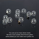PH PandaHall 30pcs 20mm Mini Clear Glass Globe Bottle Wish Glass Ball Bottles for DIY Pendant