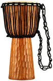 Meinl Djembe with Mahogany Wood - NOT MADE IN CHINA - 10" Medium Size Rope Tuned Goat Skin Head, 2-YEAR WARRANTY (HDJ4-M)