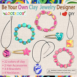 LOOIKOOS Jewelry Making Kit for Girls Arts and Crafts Gifts Ages 8 9 10 11 12 Years Old DIY Bracelet Kits - Teen Girl Birthday Gifts Ideas Creative Toy for Preteen & Teenagers