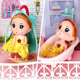 Dollhouse with Light and Music , Doll Houses for Girls, Dreamhouse Building Toys with Furniture, Accessories, Pets and Dolls, 11 Rooms, DIY Pretend Play Dollhouse Gift for Kids, Toddlers