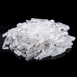 Top Plaza 0.44lb Bulk Irregular Shape Rough Clear Quartz Crystal Points 0.39-1.18'' Raw Natural