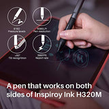HUION Inspiroy Ink H320M Red Dual Purpose Graphics Drawing Tablet LCD Writing Tablet with Battery-Free Stylus 8192 Pen Pressure 11 Press Keys Android Support for Art Animation Beginner
