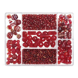 Darice® Jewelry Designer Big Value Glass Bead Box Assortment - Red