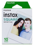 10-Pack Film for Fujifilm Hybrid instant camera Cheki Bundle Set , Fuji instax INS SQUARE SQ 10 ,