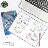 Huamxe Lined Journal Notebook, Hardcover, Medium 5.7 x 8.4 in, 160 Pages Thick Paper, Cute Aesthetic A5 College Ruled Notebook for Journaling Writing Work Office School Women Men, Gray Blue Marble