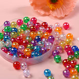 VIVP 250PCS 10MM Acrylic Round Beads for Jewelry Making,Round Spacer Beads Crystal Loose Beads for Earring Bracelet Necklace Key Chains Jewelry DIY Craft Making
