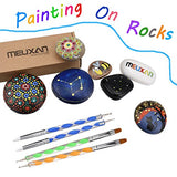 Meuxan 10 Piece Dotting Tools Painting Brushes Set for Nail Art, Rock Painting, Embossing