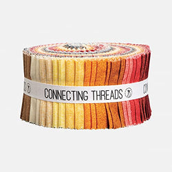 Connecting Threads Blender Collection Precut Cotton Quilting Fabric Bundle 2.5" Strips (Faux Linen Tonals Gilded Age)
