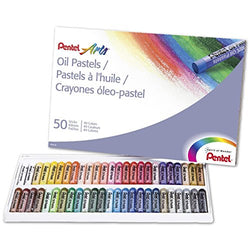 Pentel Arts Oil Pastels, 50 Color Set (PHN-50)