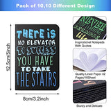Inspirational Notepads Mini Motivational Journal Notebook Small Pocket Notepads for School Office Home Travel Gift Supplies, 10 Styles (10 Pieces)