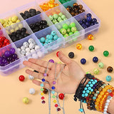 Beads for Jewelry Making Bulk,Crystal Beads Bracelet Making kit Mixed 300pcs Healing Bead Rock Loose Nature Stone Gemstone for DIY Bracelet Necklace Essential Oil