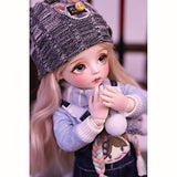 Pretty Girl BJD Doll 1/6 SD Dolls Ball Jointed Doll DIY Toys with Outfit Clothes Shoes Wig Hair Makeup Best Gift for Girl