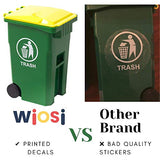 Wiosi Mini Curbside Garbage Trash Bin Pen Holder and Unique Tiny Size Recycle Can Set Pencil Cup Desktop Organizer Green Blue 2-Pack