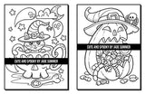 Cute and Spooky: A Halloween Coloring Book for Adults and Kids with Cute Characters, Spooky Scenes, and More!