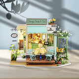 Rolife DIY Miniature Dollhouse Kit 1:24 Scal Tiny House Making Kit with Furniture &LED Home Decor Gifts for Adults/Teens (Flowery Sweets & Teas)