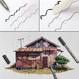 PANDAFLY Black Micro-Pen Fineliner Ink Pens - Precision Multiliner Pens Micro Fine Point Drawing Pens for Sketching, Anime, Manga, Artist Illustration, Bullet Journaling, Scrapbooking