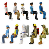 Beverly Hills Doll Collection Sweet Li’l Family Dollhouse Figures - Firefighter, Police Officer, Doctor and More, Set of 10 Action Figure People Doll House Set, Pretend Play for Kids and Toddlers