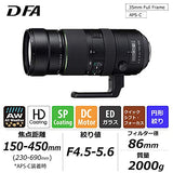 Pentax HD D FA 150-450mm f4.5-5.6ED DC AW Super-Telephoto Lens for Pentax KAF Cameras