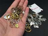 100g (70-80pcs) Mixed Love Heart Shaped Charms Pendants Assorted DIY Antique Charms Pendant(100