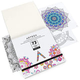 Arteza Adult Coloring Book, 6.4 x 6.4 Inches, Mandala Designs, 72 Sheets and Arteza Adult Coloring Book, 9 x 9 Inches, Animal Designs, Art Supplies for Relaxing, Reflecting, and Decompressing