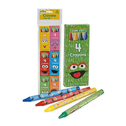 Coloring Books Sesame Street Crayons 6 Pack Restaurants, Party Favors, Birthdays, School Teachers & Kids Coloring Non-Toxic Crayons ss6pk