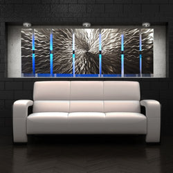 WiFi Controlled"Cosmic Energy, SP LED" Color Changing LED Lighted Metal Wall Art Modern Abstract Sculpture Painting Decor RGB