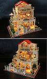 Kisoy Romantic and Cute Dollhouse Miniature DIY House Kit Creative Room Perfect DIY Gift Revolving Sky Garden for Friends, Lovers and Families (Forever Promise)