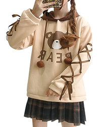 CRB Fashion Womens Teens Animal Anime Cosplay Cartoon Sweatshirt Shirt Hoodie Hoody Top Jumper Sweater (Bear)