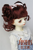 JD011 8-9'' 21-23cm Wine red Charming curl BJD Wigs 1/3 SD Synthetic Mohair Doll Wigs