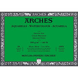 Winsor Newton 1795058 No. 140 Arches Watercolor 20 Sheets Cold Pressed 20 Pages Paper Block, 7" x