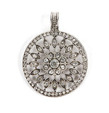 Darice 1 Piece Antique Silver Crystal Rhinestone Snowflake Jewelry Pendant