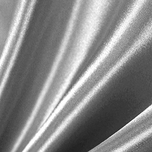 Silver Satin Fabric 60" Inch Wide – 10 Yards By Roll (FB)