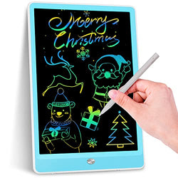 loka LCD Writing Tablet 10.5 Inch,Erasable and Reusable Writing Board,Colorful Drawing Tablet,Writing Tablets Suitable for Boys and Girls Aged 3-8,Best Intellectual Toys. (Blue White)