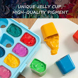 Gouache Paint, 40 Colors x 30ml Unique Jelly Cup Design Gouache Opaque Watercolor Painting for Kids, Beginner, Artists