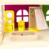 Imagination Generation Wooden Wonders Country Bathroom Set, Colorful Dollhouse Furniture (4pcs)