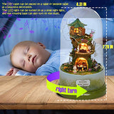DIY Miniature Dollhouse Kit with Furniture, Spin Rotate Music Box, LED Wooden Mini House Set,Best Gift Birthday Christmas Valentine's Wedding Day for Kids Girls Women Lovers (THE FOREST WHIM)