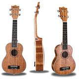 Soprano Ukulele Beginner Pack-21 Inch w/Gig Bag,Strap, Picks,Strings All in One Kit (Brown)