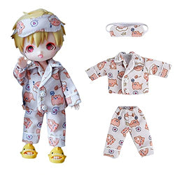 XiDonDon Cute Pajama Set for Ob11,Molly,1/12BJD Doll Clothes Doll Accessory Clothing (Multicolor2)