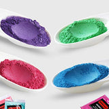 Mica Powder Set - MIDDLECOAST Pigment Powder - 25 Colours [ 250G/8.82OZ ] 2 Tone Resin DYE, Pigment Powder, Slime Colorant, Epoxy Pigment, Bath Bomb & Soap Making, Polymer Clay