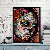 DIY Square Diamond Painting Kit, Full Drill Witch Halloween Rhinestone Embroidery Cross Stitch Arts Craft for Canvas Wall Decor