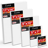 20 Packs Stretched Canvases with Multi Pack 4x4", 5x7", 8x10",9x12", 11x14" (4 of Each) Primed White Blank- Good for Acrylic Oil Painting Wet or Dry Art Media