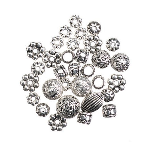 Darice(R) Big Value! Cast Spacer Beads - 40PK/Silver