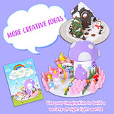 Air Dry Clay, Modeling Clay Kit for Kids, Soft Ultra Light Magic Foam Clay, Unicorn Craft Kit for Kids with Tools, Bergmoer Make Your Own Unicorn Night Light Unicorns Gifts for Girls 3-12 Year Old